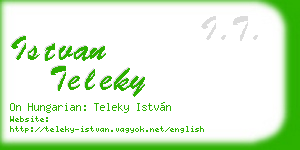 istvan teleky business card